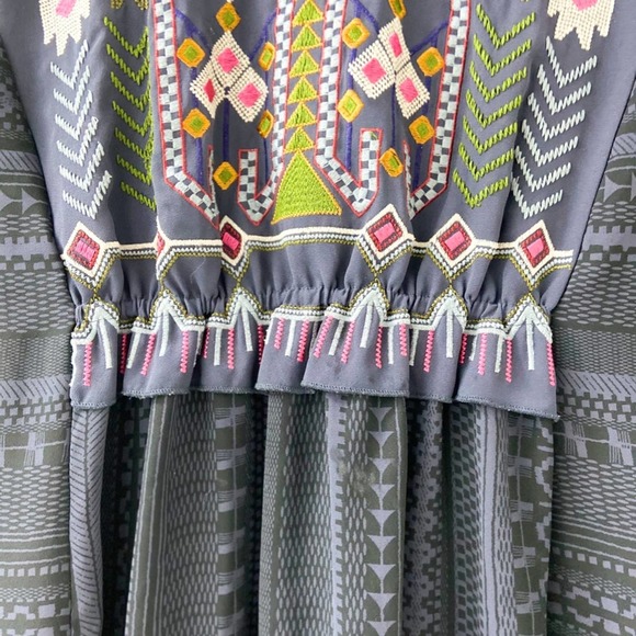 embroidered top, aztec print top, western print blouse, embroidered blouse - Picture 7 of 10